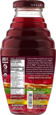 Beetology Beet Plus Lemon Plus Ginger Juice, 8.45 Fl Oz (Pack of 6)