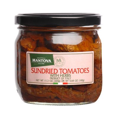 Mantova Sun-Dried Tomatoes, 11.3 oz. (Pack of 2), Product of Italy, All-Natural, Sun-Dried Tomatoes, Vegan-Friendly, Non-GMO, No Artificial Coloring, Flavoring, or Preservatives