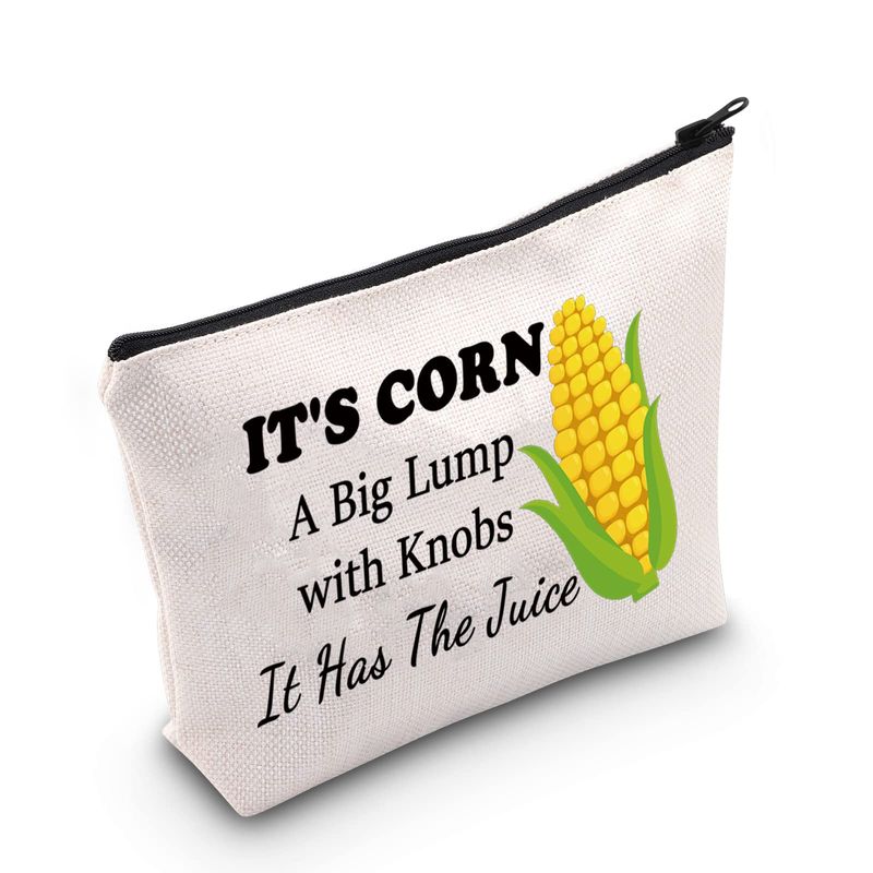 MNIGIU Corn Lover Gift Funny Lyric Cosmetic Bag It&#39;s Corn A Big Lump With Knobs It Has The Juice Corn Farmer Gift