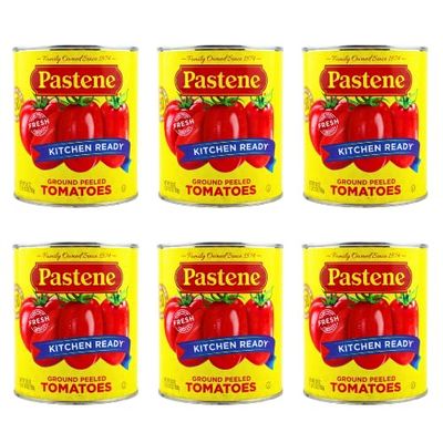 PasteneKitchen Ready Ground Peeled Tomatoes - 28 oz (6 Pack)