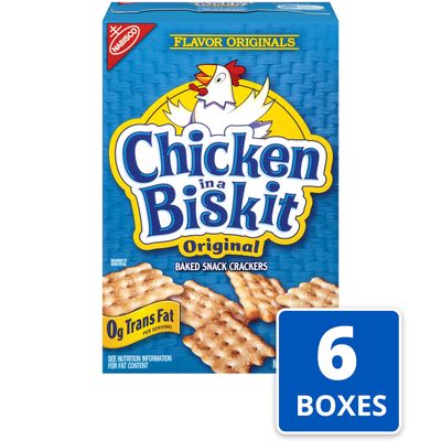 Chicken in a Biskit Original Baked Snack Crackers, 6 - 7.5 oz Boxes