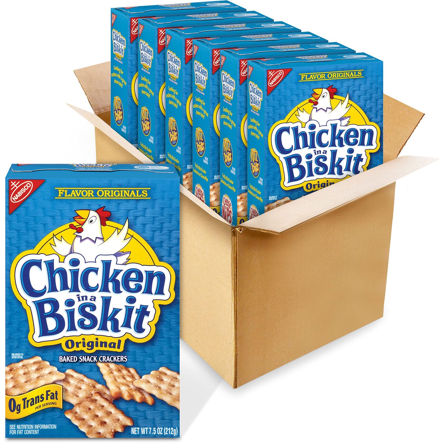 Chicken in a Biskit Original Baked Snack Crackers, 6 - 7.5 oz Boxes