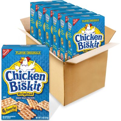 Chicken in a Biskit Original Baked Snack Crackers, 6 - 7.5 oz Boxes