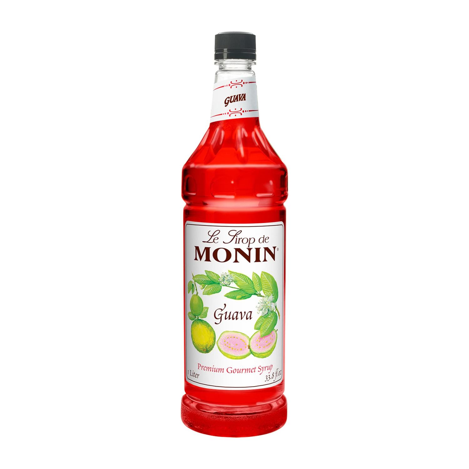 Monin Flavored Syrup, Guava, 33.8-Ounce Plastic Bottle (1 liter)