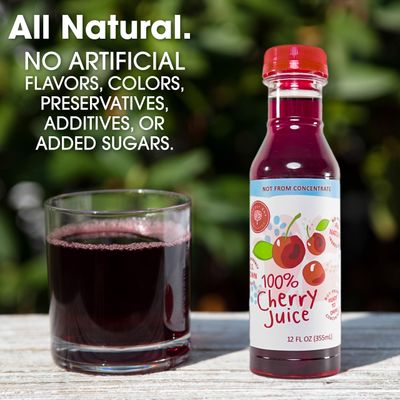 Cherry Bay Orchards Montmorency Tart Cherry Juice - (9 pack - 12oz Bottles) - 100% Domestic, All Natural Ingredients, No Added Sugar, Gluten-Free, GMO Free - 100% Vegetarian and Vegan