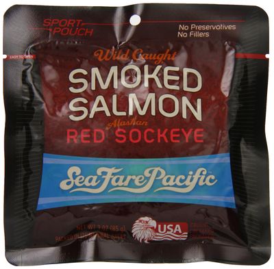 Sea Fare Pacific Wild Caught Smoked Sockeye Salmon Sport Pouch, 3 Ounce (Pack of 12)