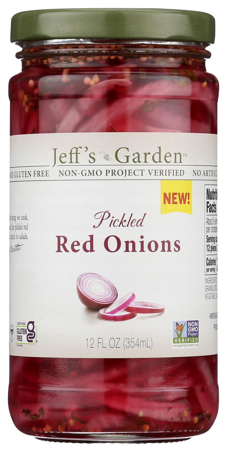 Jeff&#39;s Garden Pickled Red Onions, 12 FZ