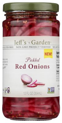 Jeff&#39;s Garden Pickled Red Onions, 12 FZ