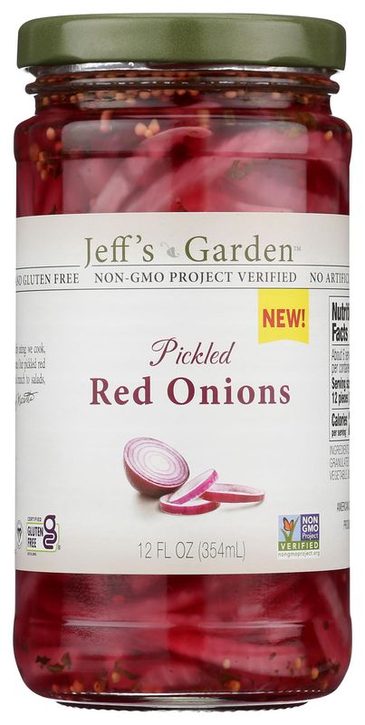 Jeff&#39;s Garden Pickled Red Onions, 12 FZ
