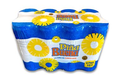 Pia Buena de Puerto Rico, Pineapple Soda (12oz 8pack)