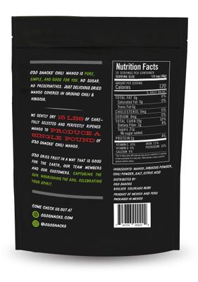 Oso Snacks Dried Chili Mango Slices - No Added Sugar or Preservatives - Big Pieces Only! 26oz