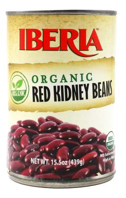 Iberia Organic Red Kidney Beans, 15.5 Ounce (Pack of 24)