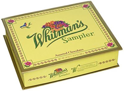 Russell Stover Whitman&#39;s Sampler Chocolate Box Assortment Box, An Assortment of Nutty, Chewy, Creamy Crispy Milk Chocolate Covered Candies and Dark Chocolate Covered Candies, 24 Ounce