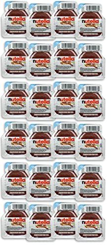 crait Nutella Chocolate Hazelnut Spread, 0.52 oz Single Serve Mini Snack Pack 24 Pack 100 Calorie Portion Control Packs, School Lunch Boxes, Work Office Breakrooms, Travel and On-The-Go Nutella Packs