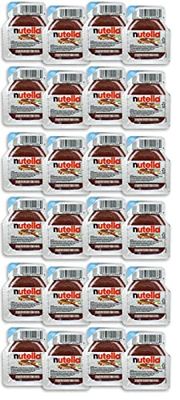 crait Nutella Chocolate Hazelnut Spread, 0.52 oz Single Serve Mini Snack Pack 24 Pack 100 Calorie Portion Control Packs, School Lunch Boxes, Work Office Breakrooms, Travel and On-The-Go Nutella Packs