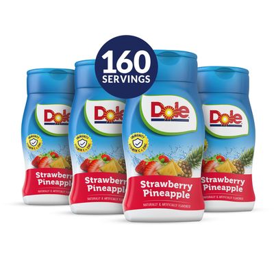 Dole Strawberry Pineapple Liquid Water Enhancer - Sugar Free &amp; Delicious, Makes 160 Flavored Water Beverages, 4 Pack