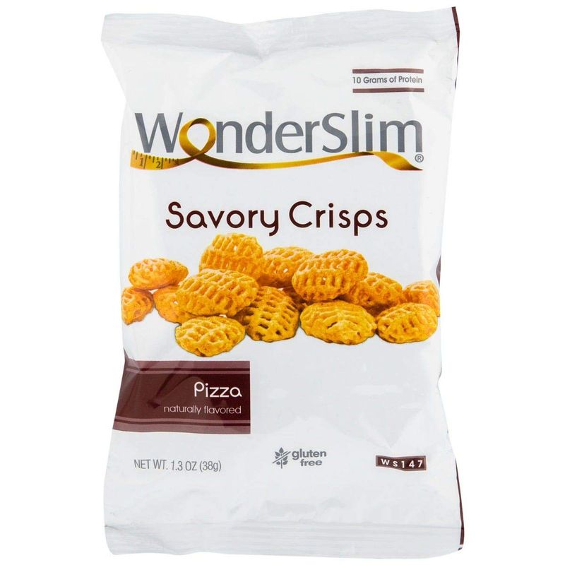 WonderSlim Protein Snack Crisps, Pizza Value Pack, 10g Protein, Gluten Free (10ct)