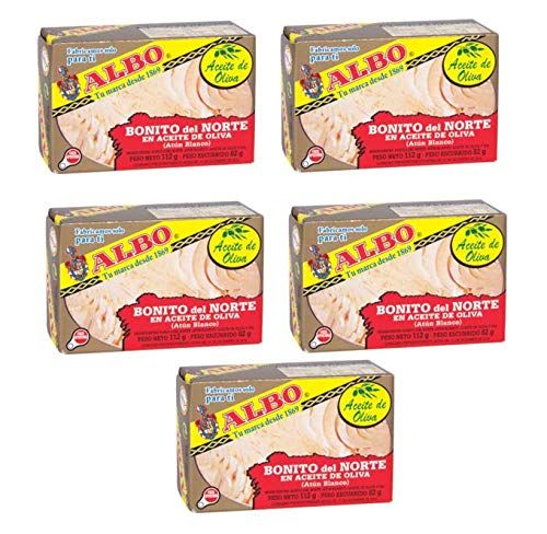 ALBO White Tuna in Olive Oil 112g. Pack 5 units