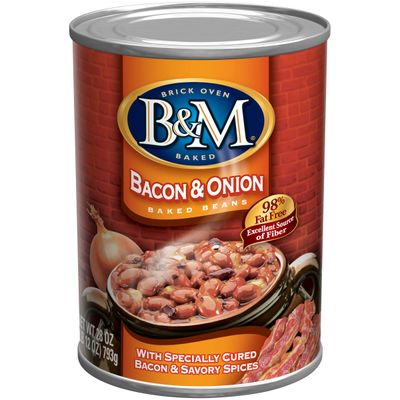 B&amp;M Baked Beans, Bacon &amp; Onion, 28 Ounce