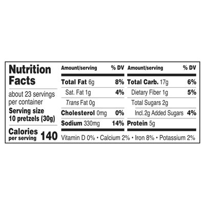 Utz Peanut Butter Pretzel Bites, 24 oz Canister (2 Count) - Crunchy Pretzel Nuggets with Creamy Peanut Butter Center, Quick Snacks with No Cholesterol, No Trans Fats, Brown
