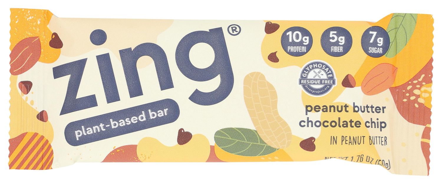ZING Peanut Butter Chocolate Bar, 1.76 OZ