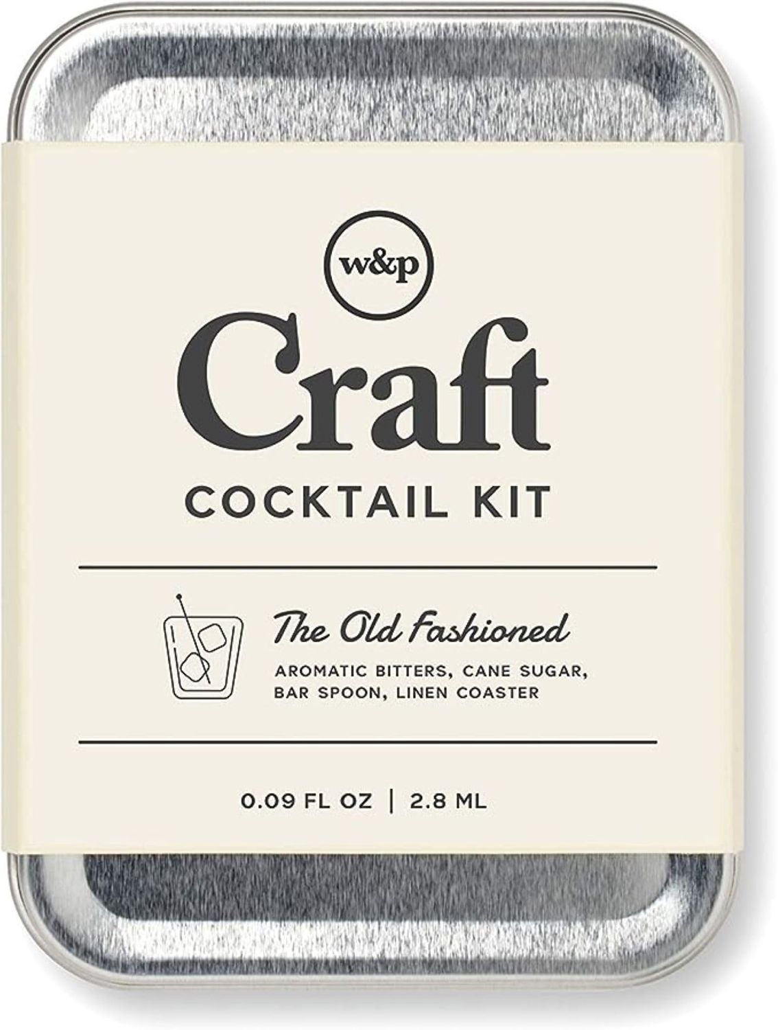 W&amp;P Craft Old Fashioned Cocktail Kit, Mini Portable Carry On Travel Cocktail Kit, Great Gifts for Him or Her, 1 Pack