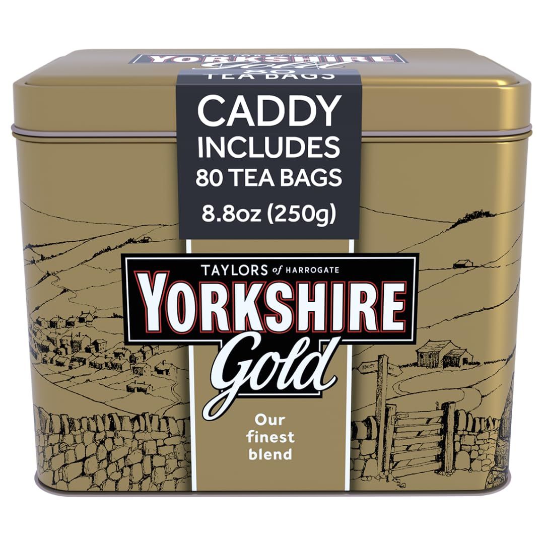 Taylors of Harrogate Yorkshire Gold Tin, 80 Teabags (Packaging may vary)
