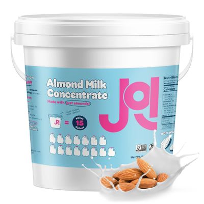 Almond Milk Unsweetened Plain Concentrate by JOI - 60 Quarts - Vegan, Kosher, Shelf Stable, Keto-Friendly, Dairy Free, &amp; Fat Free Milk - Almond Milk Powder Substitute, Coffee &amp; Plant Milk Creamer