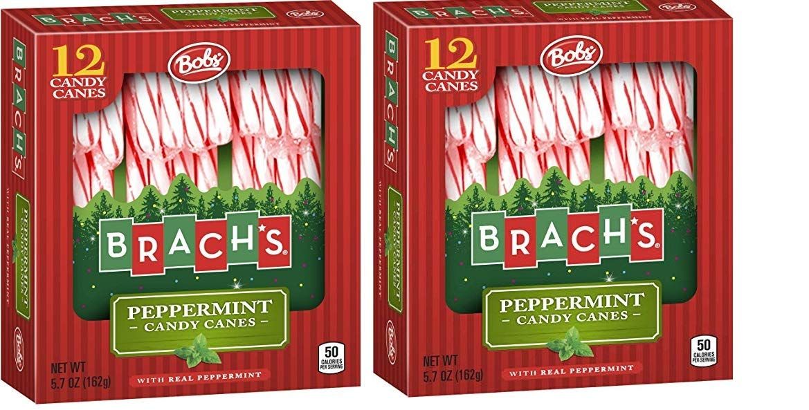 Brach&#39;s Red and White Peppermint Candy Canes, 12 ct(pack of 2)