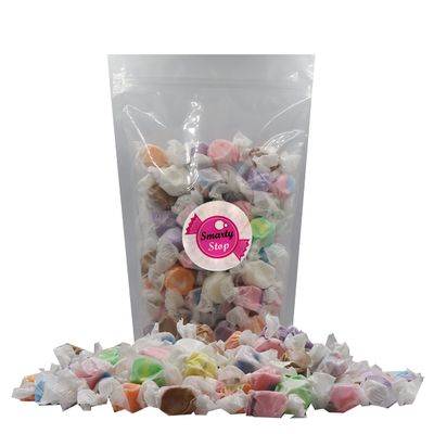 Gourmet Soft and chewy Salt Water Taffy Candy - Individually Wrapped - Bulk bag (Assorted flavors, 1 Pound (Pack of 1))