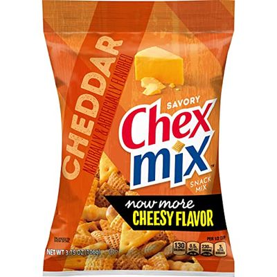 Chex Mix Snack Party Mix, Cheddar, Savory Pub Mix Snack Bag, 3.75 oz