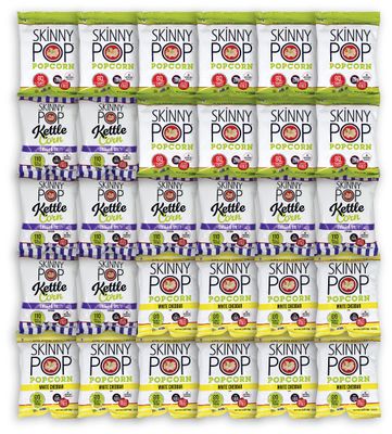 Niro Assortment | Bulk Popcorn, Skinny Pop Popcorn Individual Bags Variety Pack - Skinny Pop, 30 Packs of 3 Flavors
