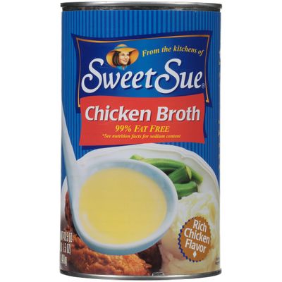 Sweet Sue Chicken 99% Fat Free Club Pack Broth 49.5 oz. Can (Pack of 1)