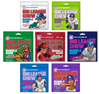 Big League Chew Bubble Gum Variety Pack -7 Flavors - Pack of 7 Individual 2.12 Ounce Pouches. Your best Baseball Snack for the game day, parties and kids.