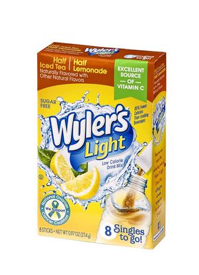 Wyler's Light Singles To Go Powder Packets, Water Drink Mix, Half Iced Tea &amp; Half Lemonade, 8 Packets per Box (Pack of 3)