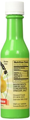 HOWARD'S ONION Seasoning Gluten free Bottled Juice 5oz
