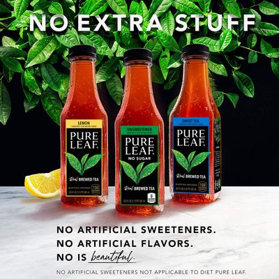 Pure Leaf Iced Tea, Raspberry, Real Brewed Tea, 18.5 Fl Oz Bottles (Pack of 12)
