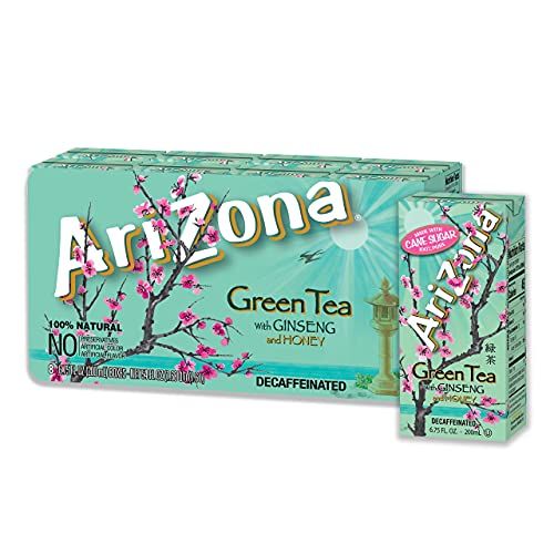 Arizona Green Tea with Ginseng and Honey, Tetra Box, 6.75 Fl Oz, Pack of 32
