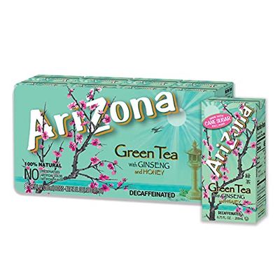 Arizona Green Tea with Ginseng and Honey, Tetra Box, 6.75 Fl Oz, Pack of 32