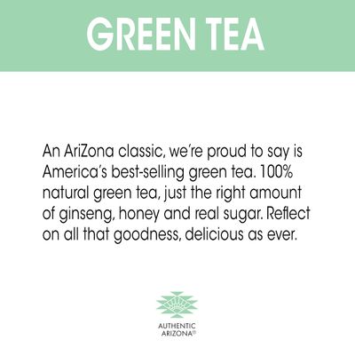 Arizona Green Tea with Ginseng and Honey, Tetra Box, 6.75 Fl Oz, Pack of 32