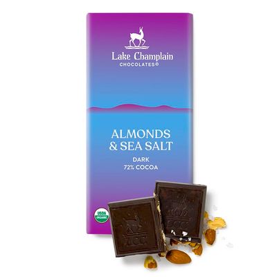Lake Champlain Chocolates 12 Pack Bar, Chocolate Almonds and Sea Salt, 3 Ounce