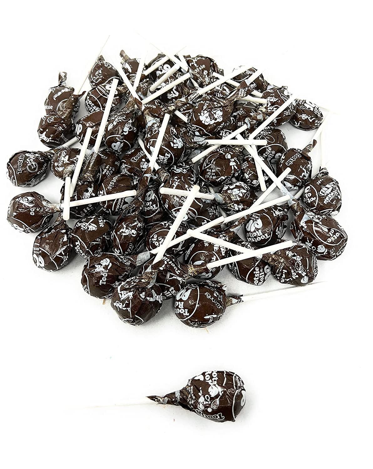 Chocolate Only Tootsie Pops Bulk Candy 60 Count Lollipops Suckers Variety Value Pack Aprox. 2.5 lbs (40 Oz) Packaging Might Vary