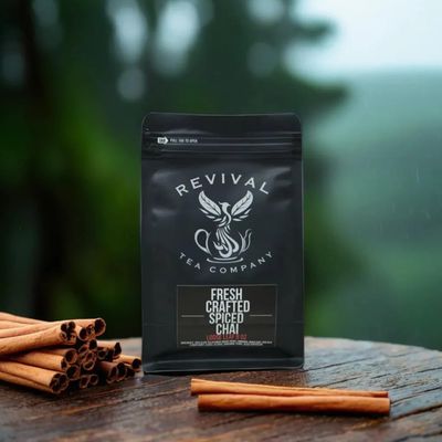 Revival Tea Company Fresh Crafted Spiced Chai Tea - Black Tea Blend with Fresh Spiced Chai Flavor - 24 Tea Bags