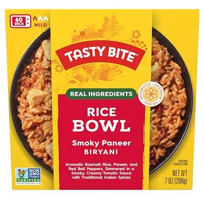 Tasty Bite Smoky Paneer Biryani Rice Bowl, Ready to Eat, Microwaveable, Gluten Free, 7 Ounce (Pack of 6)