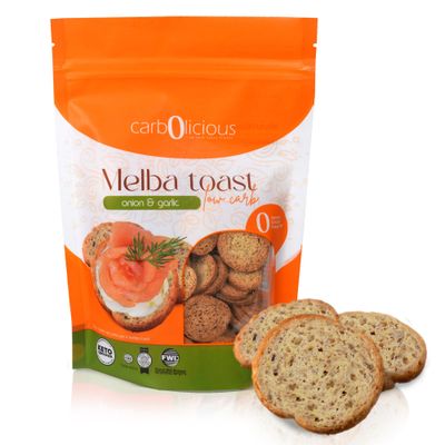 Low Carb Melba Toast (ONION &amp; GARLIC) 4 oz.