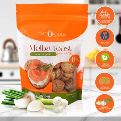 Low Carb Melba Toast (ONION &amp; GARLIC) 4 oz.