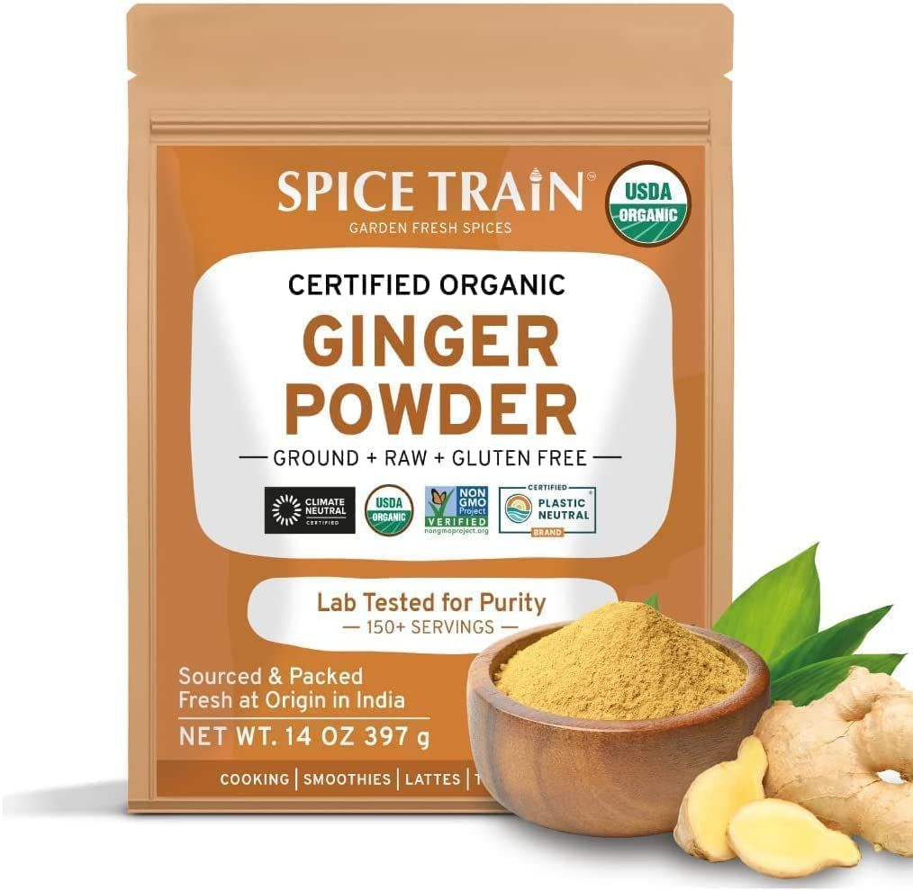 Ginger Powder (14oz/397g) No Additives, No Preservatives, No Fillers | Ginger Root Powder from India | Raw, Gluten Free, Non GMO | Perfect for Cooking, Baking | Resealable Zip Lock Pouch