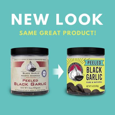Peeled Black Garlic (1 lbs) Kosher Certified by Black Garlic North America