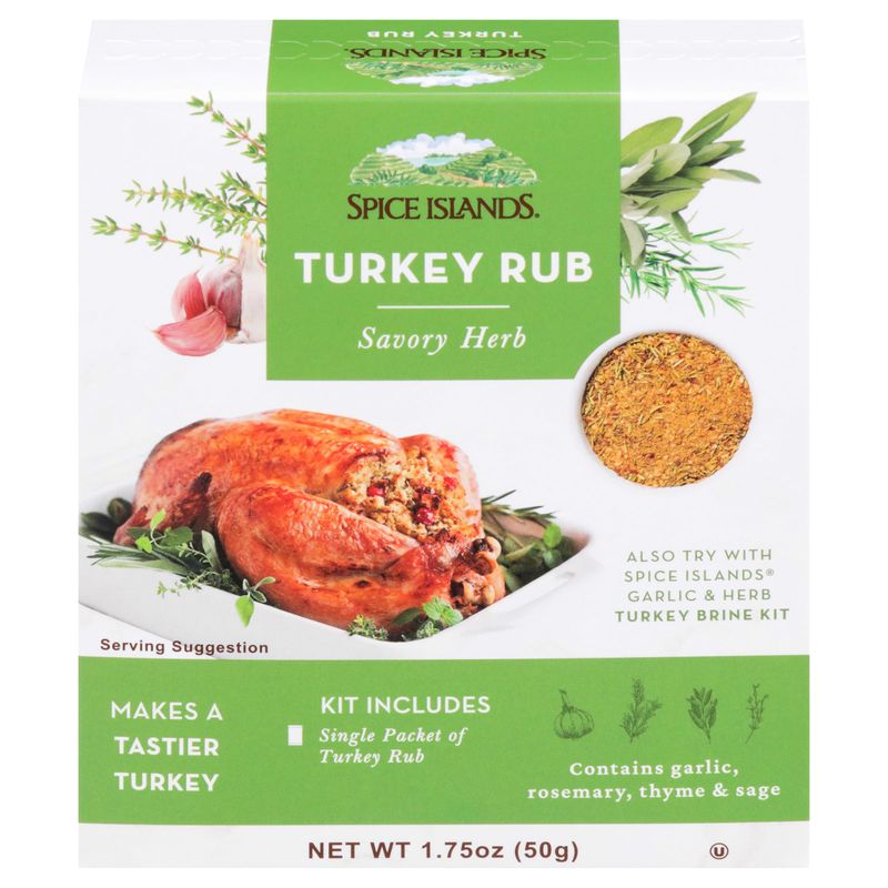 Spice Islands Savory Herb Turkey Rub, 1.75 Ounce
