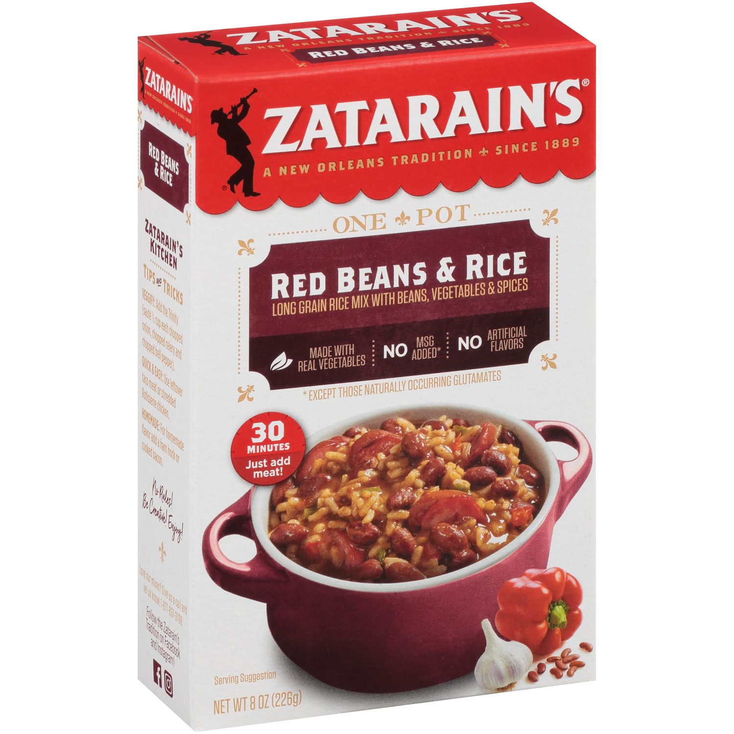 Zatarain&#39;s Red Beans &amp; Rice, 8 oz